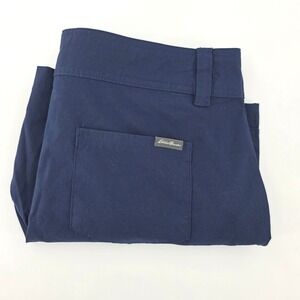 Eddie Bauer Womens Performance Blue Cargo Shorts Utility Outdoor Hiking Sz 8